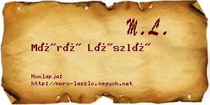 Móró László névjegykártya