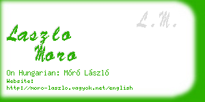 laszlo moro business card