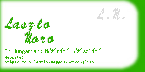 laszlo moro business card